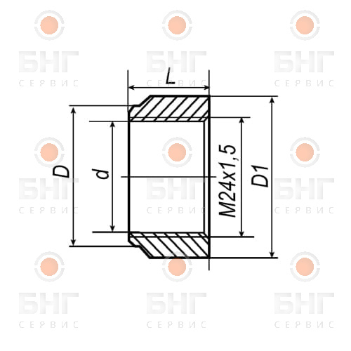 Бобышка БП21-G1/2-100 09Г2С ТУ 4218-17416124-96 чертеж